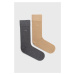 Ponožky Calvin Klein 2-pak pánske, béžová farba