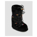 Čierne Dámske Kožušinové Zimné Topánky Moon Boot Icon Faux Fur Beads