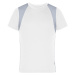 James & Nicholson Detské športové tričko s krátkym rukávom JN397k - Biela / strieborná