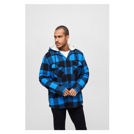 Brandit Lumberjacket Hooded black/blue