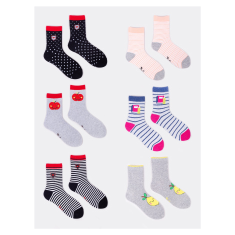 Yoclub Kids's 6Pack Socks SKA-0006G-AA00-007