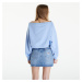 Mikina Tommy Jeans Cropped Off Shoulder Sweatshirt Blue