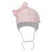 Dojčenská bavlnená čiapka s mašličkou New Baby NUNU ružová 74