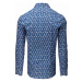Pánska Slim Fit košeľa modrá so vzorom dx1644