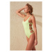 Trendyol Green Textured Accessory Detailed Swimsuit