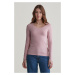 TRIČKO GANT SLIM COT/ELA LS SCOOP NECK TOP DUSTY PINK