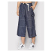 Converse Culottes nohavice Chambray 10023201-A02 Tmavomodrá Relaxed Fit