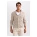 DEFACTO Standard Fit Shawl Collar Knitted Cardigan