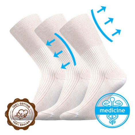 LONKA ponožky Zdravan white 3 páry 109592