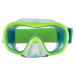Detská súprava na šnorchlovanie 100 maska a šnorchel s ventilom fluorescenčná zelená