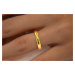 OLIVIE Snubný strieborný prsteň GOLD 7673