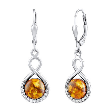 Hnedé dámske visiace náušnice