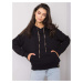 Black Cintia RUE PARIS pouch pocket sweatshirt