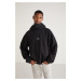 GRIMELANGE Joshua Men's Hooded Oversize Black Collar Sweatshir