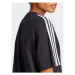 Adidas Každodenné šaty Essentials 3-Stripes Single Jersey Boyfriend Tee Dress HR4923 Čierna Loos