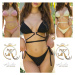 Sexi dvojdielne bikiny Koucla s trblietkami black 42