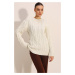 Bigdart 15849 Thick Knit Knitwear Sweater - White