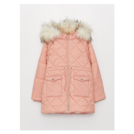 LC Waikiki Girls Quilted Hooded Coat