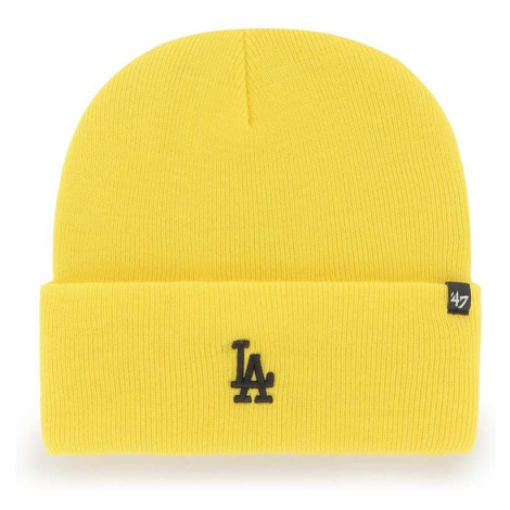 Čiapka 47brand Mlb Los Angeles Dodgers žltá farba, 47 Brand