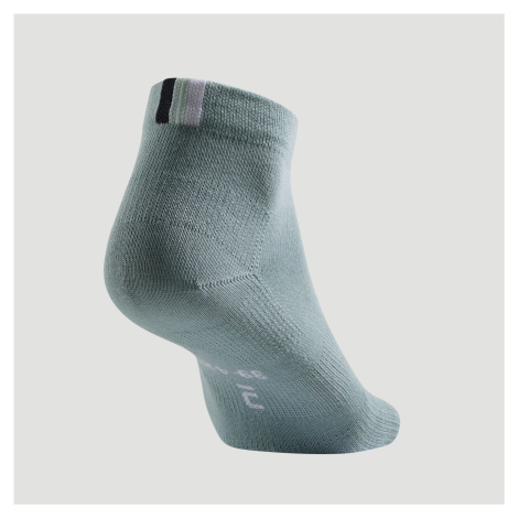 Športové ponožky RS 160 stredne vysoké čierne, zelené, šedé 3 páry ARTENGO