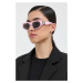 Slnečné okuliare Balenciaga BB0095S dámske, ružová farba