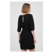 Šaty Armani Exchange čierna farba, mini, rovný strih