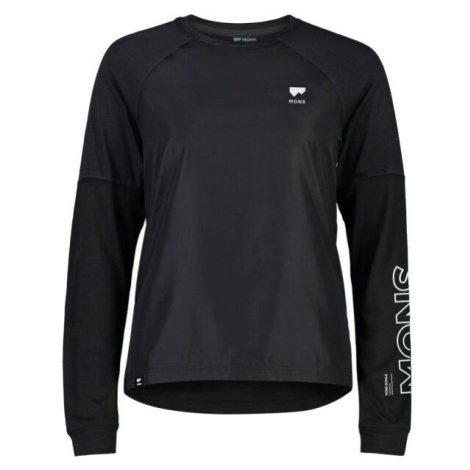MONS ROYALE TARN MERINO SHIFT WIND W Dámske technické cyklo tričko, čierna, veľkosť