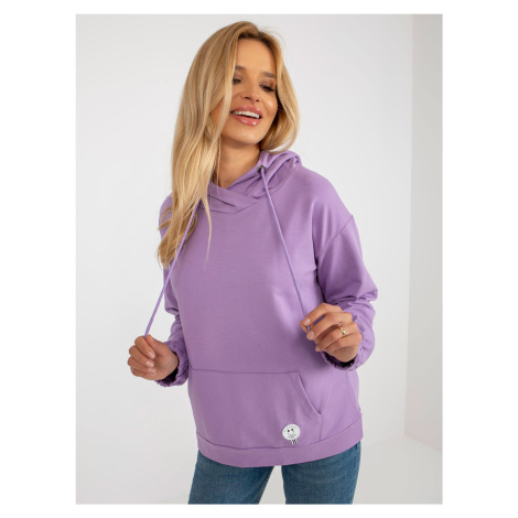 Light Purple Cotton Kangaroo Sweatshirt
