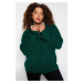 Trendyol Curve Green Zipper Closure Knitwear Sweater