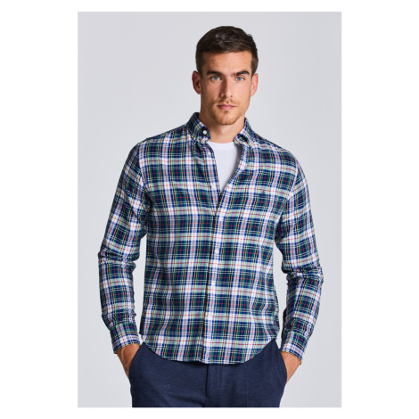 KOŠEĽA GANT D1. REG UT TARTAN CHECK SHIRT PERSIAN BLUE