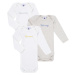 Petit Bateau  BODY US ML MESSAGES PACK X3  Pyžamá Béžová