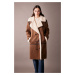 DEFACTO Regular Fit Plush Lining Suede Coat Parka