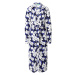 UNITED COLORS OF BENETTON Košeľové šaty  námornícka modrá / modrofialová / biela