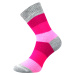 Boma Pruh Unisex spacie ponožky BM000001658900100017 pruhy 01/ružová+zv.šedá