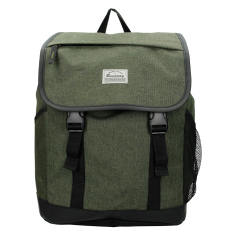 Run Away Zelený objemný batoh do školy „Back to school“ 12L