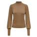 Only  Julia Life L/S Knit - Toasted Coconut  Svetre Hnedá