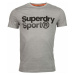 Superdry CORE SPORT GRAPHIC TEE šedá - Pánske tričko