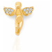 Beneto Exclusive Nežný zlatý prívesok Anjelik AUH0002-G-WH-0140