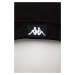 Bavlnená čiapka Kappa čierna farba, z tenkej pleteniny, bavlnená