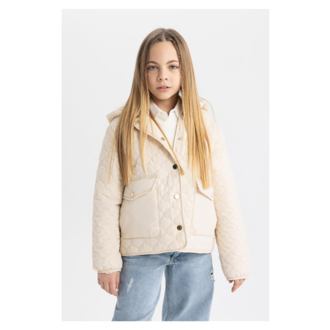 DEFACTO Girls Waterproof Hooded Coat