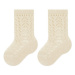 Condor Súprava 3 párov vysokých detských ponožiek 2.518/2 Écru