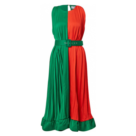 Forever Unique Šaty  zelená / červená