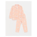 LC Waikiki Shirt Collar Long Sleeve Printed Baby Girl Pajama Set