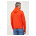 Mikina Calvin Klein pánska,oranžová farba,s kapucňou,jednofarebná,K10K109927