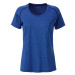 James & Nicholson Dámske funkčné tričko JN495 - Modrý melír / tmavomodrá