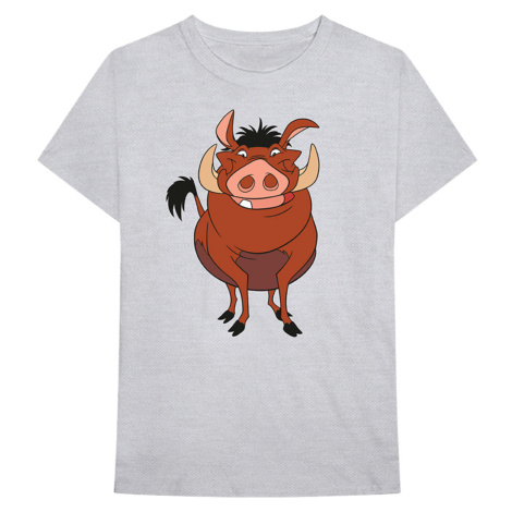 Disney tričko Lion King - Pumbaa Pose Šedá