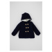 DEFACTO Baby Boy Hooded Plush Lined Knitwear Cardigan