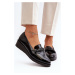 Dámské lakované boty Loafers Black Polike 41