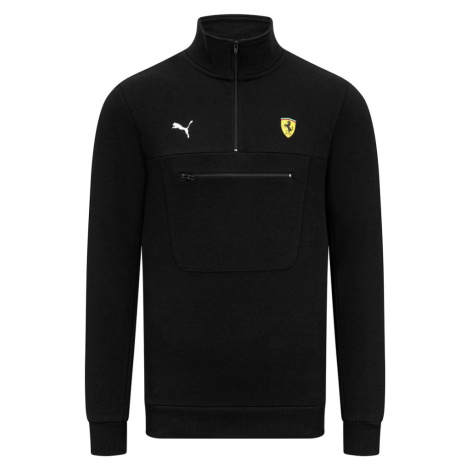 Ferrari pánska mikina 1/4 Zip Black F1 Team 2023 Puma