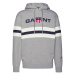 MIKINA GANT D1. GANT RETRO SHIELD RELAXED HOOD šedá